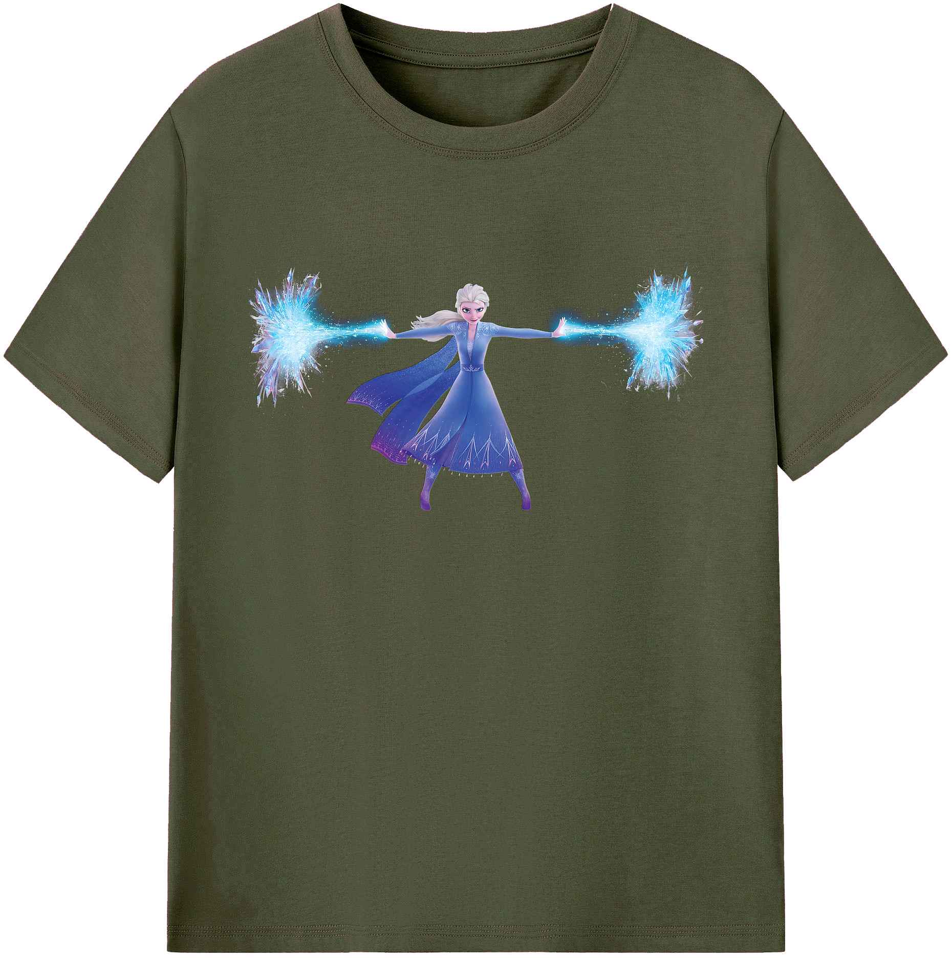 （画像用） アナと雪の女王 アンナ エルサ Frozen Anna Elsa 綿100％ メンズ半袖Tシャツ｜肌触りやわらか＆通気性